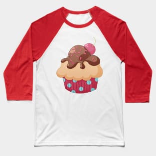 Cherry Cupcake Baseball T-Shirt